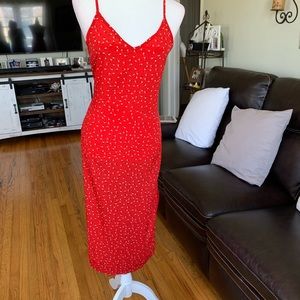 Beautiful floral red dress